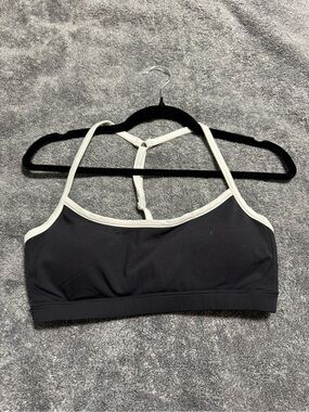 Black and Cream T-Back Bralette — Lightweight Support for Everyday